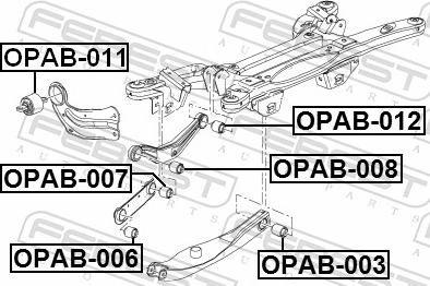 Febest OPAB-012 - TULEJA WAHACZA -T-INSIGNIA 08-   -WEWN.-