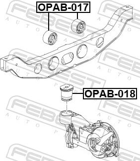 Febest OPAB-017 - TULEJA MECH. RÓŻN. -T- OPEL