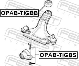 Febest OPAB-TIGBS - TULEJA WAHACZA -P-CORSA C.COMBO 01-06