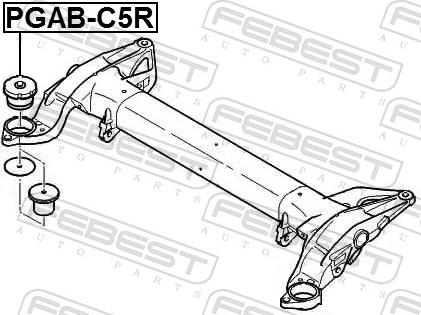 Febest PGAB-C5R - TULEJA WAHACZA -T-CITROEN C5 -PRZOD-