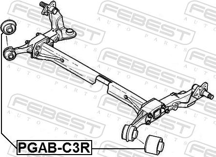 Febest PGAB-C3R - TULEJA BELKI TYLNEJ CITROEN PEUGEOT