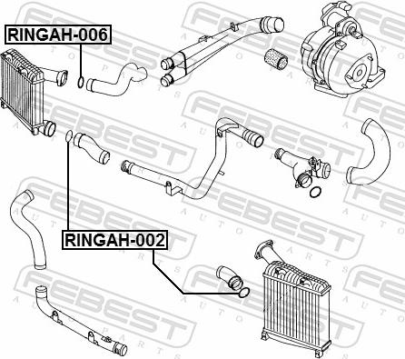 Febest RINGAH-006 - ORING INTERCOOLERA VW -46.2 52-