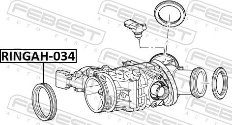 Febest RINGAH-034 - PIERSCIEN USZCZ. PRZEPUSTNICY LAND ROVER