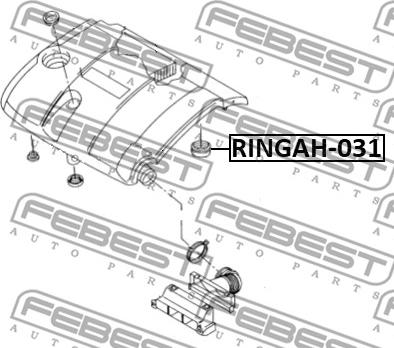 Febest RINGAH-031 - PIERSCIEN USZCZ. KROCCA POWIETRZ. AUDI
