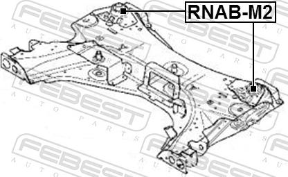 Febest RNAB-M2 - TULEJA BELKI -P- KANGOO 08- -P-