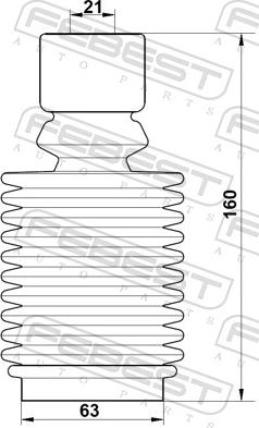 Febest RNSHB-FLUF-KIT - AMORT.ODBOJOSLONA RENAULT MEGANE 09-16