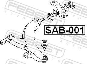 Febest SAB-001 - TULEJA WAHACZA -P-LEGACY 1.8 89-99 -LP-