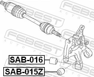 Febest SAB-015Z - TULEJA WAHACZA -T-TRIBECA 3.0 05--ZEW-