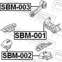 Febest SBM-001 - PODUSZKA SKRZYNI BIEGOW FORESTER 08-13