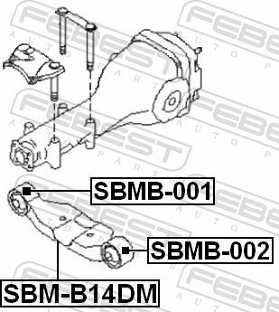 Febest SBMB-001 - TULEJA MOCUJACA DYFER.-T-FORESTER-LEWA