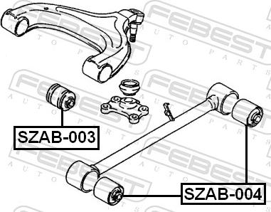 Febest SZAB-004 - TULEJA WAHACZA -T-VITARA I 94-98 -LP-