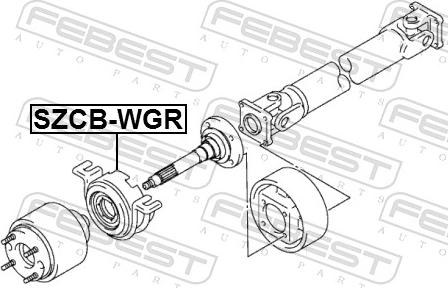 Febest SZCB-WGR - LOZYSKO PODPORY WALU SUZUKI