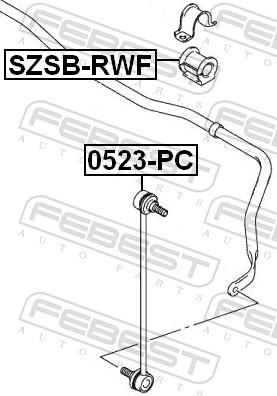 Febest SZSB-RWF - GUMA STABIL.-P- SUZUKI SX4 06-