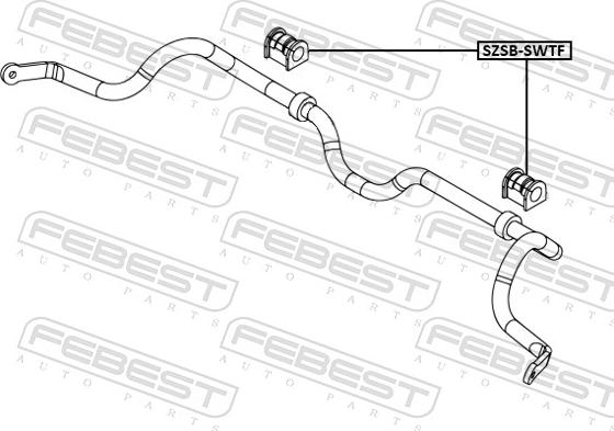 Febest SZSB-SWTF - GUMA STABIL.-P-SUZUKI SWIFT IV 10- -L=P-