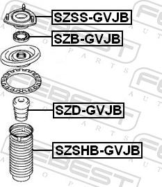 Febest SZSS-GVJB - LOZYSKO AMORT.-P-GRAND VITARA II 05-15