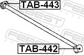 Febest TAB-443 - TULEJA DRAZKA -T-JIMNY.BALENO 95- -12MM-