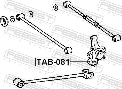 Febest TAB-081 - TULEJA DRAZKA -T-COROLLA.CARINA E -POPRZ
