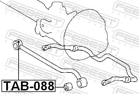 Febest TAB-088 - TULEJA DRĄŻKA PRZEDNIEGO POPRZ.TOYOTA