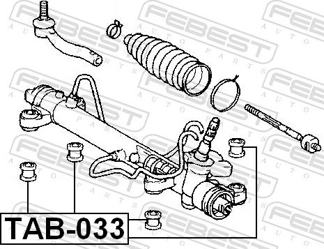 Febest TAB-033 - TULEJA PRZEKL. KIER. AVENSIS SEDAN 03-08