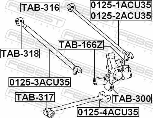 Febest TAB-317 - TULEJA DRAZKA -T- WZDL. DAIHATSU