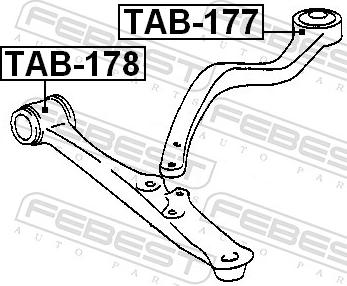 Febest TAB-178 - TULEJA WAHACZA -P-GS 98-05