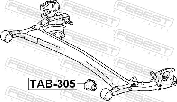 Febest TAB-305 - TULEJA BELKI -T-YARIS 99-