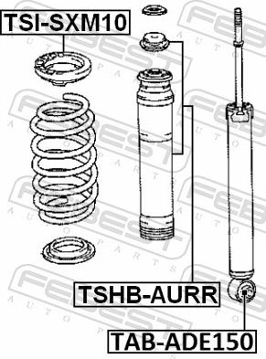 Febest TAB-ADE150 - TULEJA AMORT. -T- TOYOTA