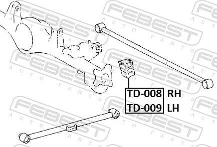 Febest TD-009 - ODBOJ AMORTYZATORA -T- LEXUS TOYOTA