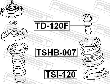 Febest TSHB-007 - OSLONA AMORT. -P- TOYOTA