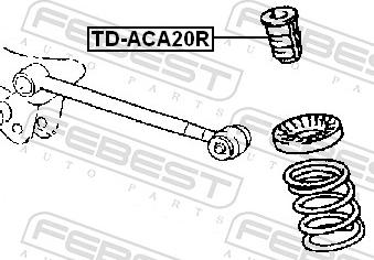 Febest TD-ACA20R - AMORT.ODBOJ-T- RAV 4 2.4 00-05