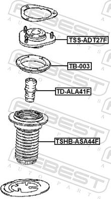 Febest TD-ALA41F - AMORT. ODBOJ -P- TOYOTA RAV 4 IV 15-
