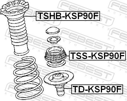 Febest TSHB-KSP90F - AMORT. OSLONA -P- TOYOTA YARIS 06-13