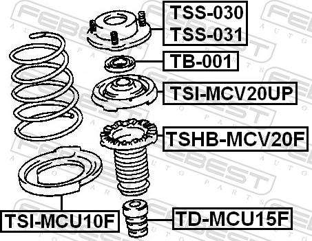 Febest TSHB-MCV20F - OSŁONA AMORT. -P- TOYOTA