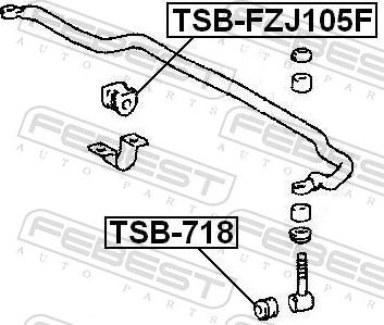 Febest TSB-718 - TULEJA ŁĄCZNIKA STABIL. -P- TOYOTA