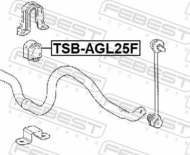 Febest TSB-AGL25F - TULEJA STABIL.  -P- TOYOTA