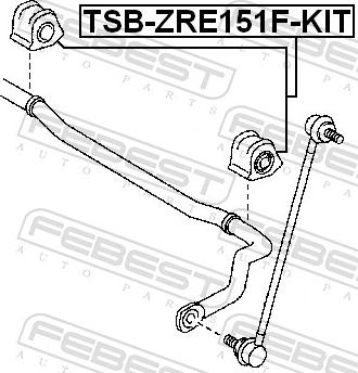 Febest TSB-ZRE151F-KIT - GUMA STABIL. -P- AURIS 06-12 -KOMPLET-