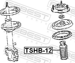Febest TSHB-12 - AMORT. ODBOJ UNIWER.-T- HYUNDAI KIA