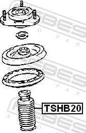 Febest TSHB20 - AMORT. ODBOJ UNIWER. -T-BMW MAZDA NISSAN