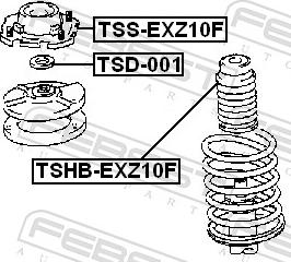 Febest TSHB-EXZ10F - OSLONA AMORT. -P- TOYOTA