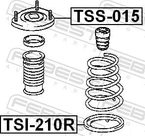 Febest TSI-210R - DOLNA PODKLADKA SPREZYNY -T- TOYOTA