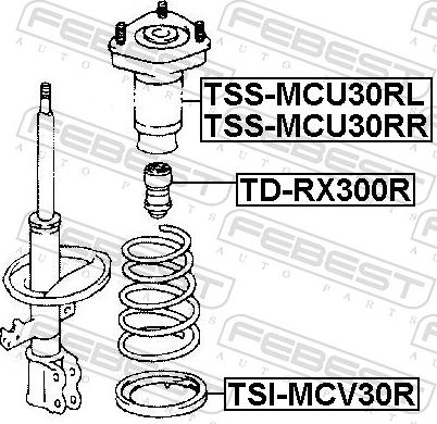 Febest TSS-MCU30RR - MOCOW. PRAWY AMORT. -T- TOYOTA