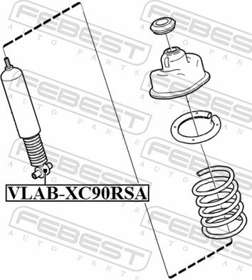 Febest VLAB-XC90RSA - TULEJA AMORT. -T- VOLVO