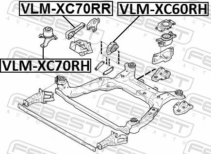 Febest VLM-XC70RH - PODUSZKA SILN.-P-S80 II 3.2AWD 10-14 -P-