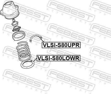 Febest VLSI-S80LOWR - DOLNA PODKLADKA SPREZYNY -T- VOLVO