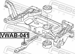 Febest VWAB-041 - TULEJA PODUSZKI SILN.PASSAT CC 3.6 08-10