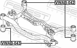 Febest VWAB-043 - TULEJA BELKI -T-PASSAT 05-