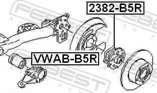 Febest VWAB-B5R - TULEJA BELKI -T-PASSAT 96-00     -WKLAD-