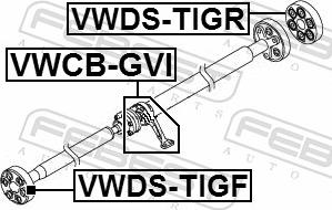 Febest VWCB-GVI - ŁOŻYSKO PODPORY WAŁU VAG