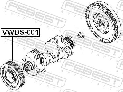 Febest VWDS-001 - KOLO PASOWE W.KORB. A8 D3 3.0 TDI 03-10