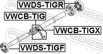 Febest VWDS-TIGF - SPRZĘGŁO  PRZEG. CARDANA VAG